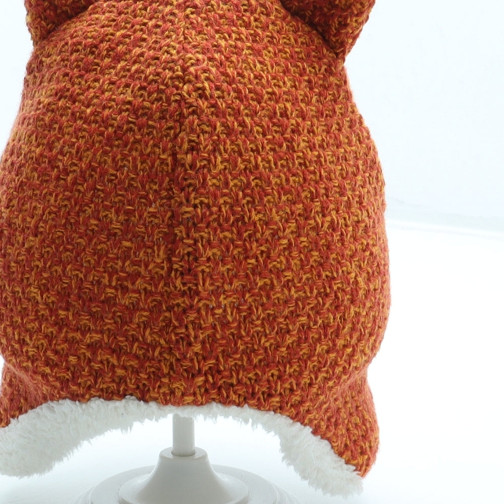 Nutmeg Womens Orange Acrylic Bonnet Size S - Fox Ears