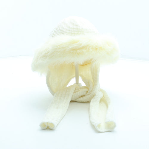 Preworn Girls Ivory Acrylic Cloche Size M