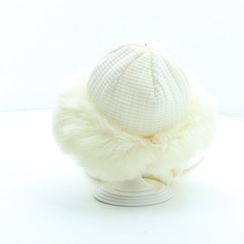 Preworn Girls Ivory Acrylic Cloche Size M