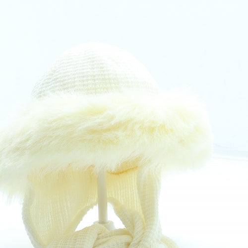 Preworn Girls Ivory Acrylic Cloche Size M
