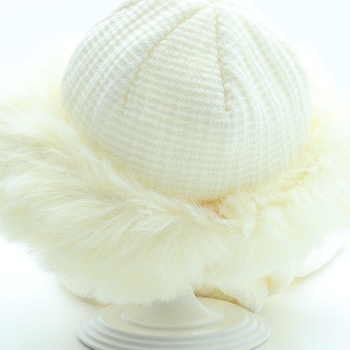 Preworn Girls Ivory Acrylic Cloche Size M