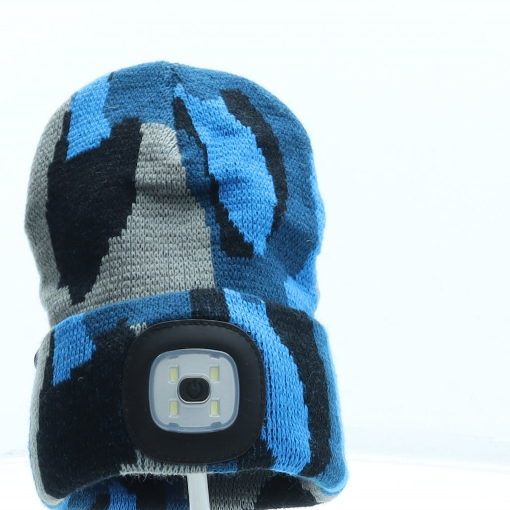 Summit Outdoor Boys Blue Camouflage Acrylic Beanie One Size - Torch Headband