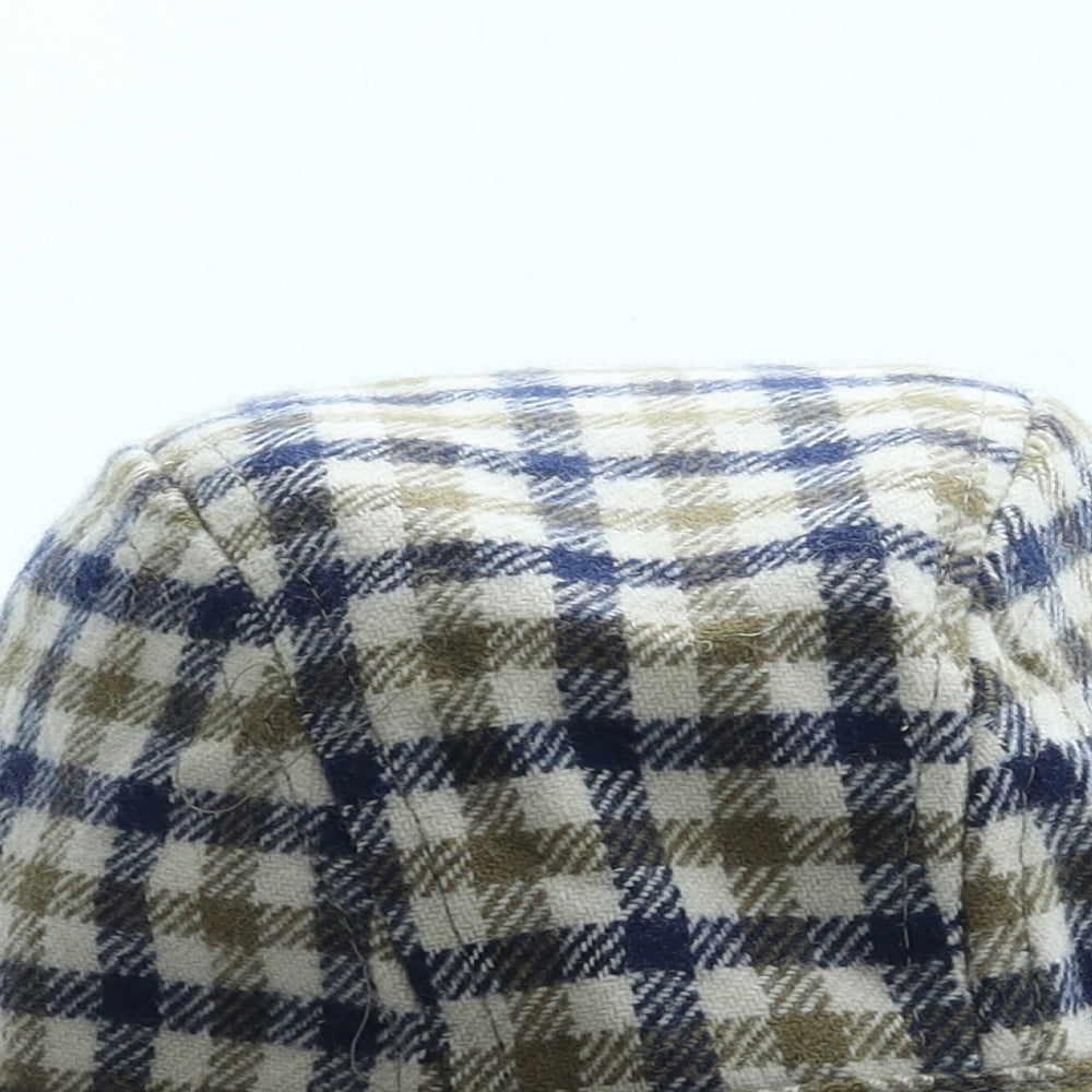 Aquascutum Mens Multicoloured Check Wool Fedora One Size - Gingham