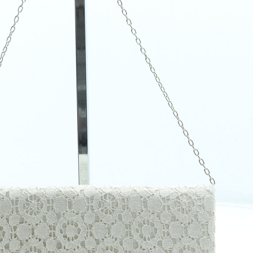 Accessorize Womens Ivory Polyester Clutch Size Small
