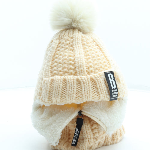 G-Stone Winter Collection Womens Pink Acrylic Balaclava One Size - Pom Pom