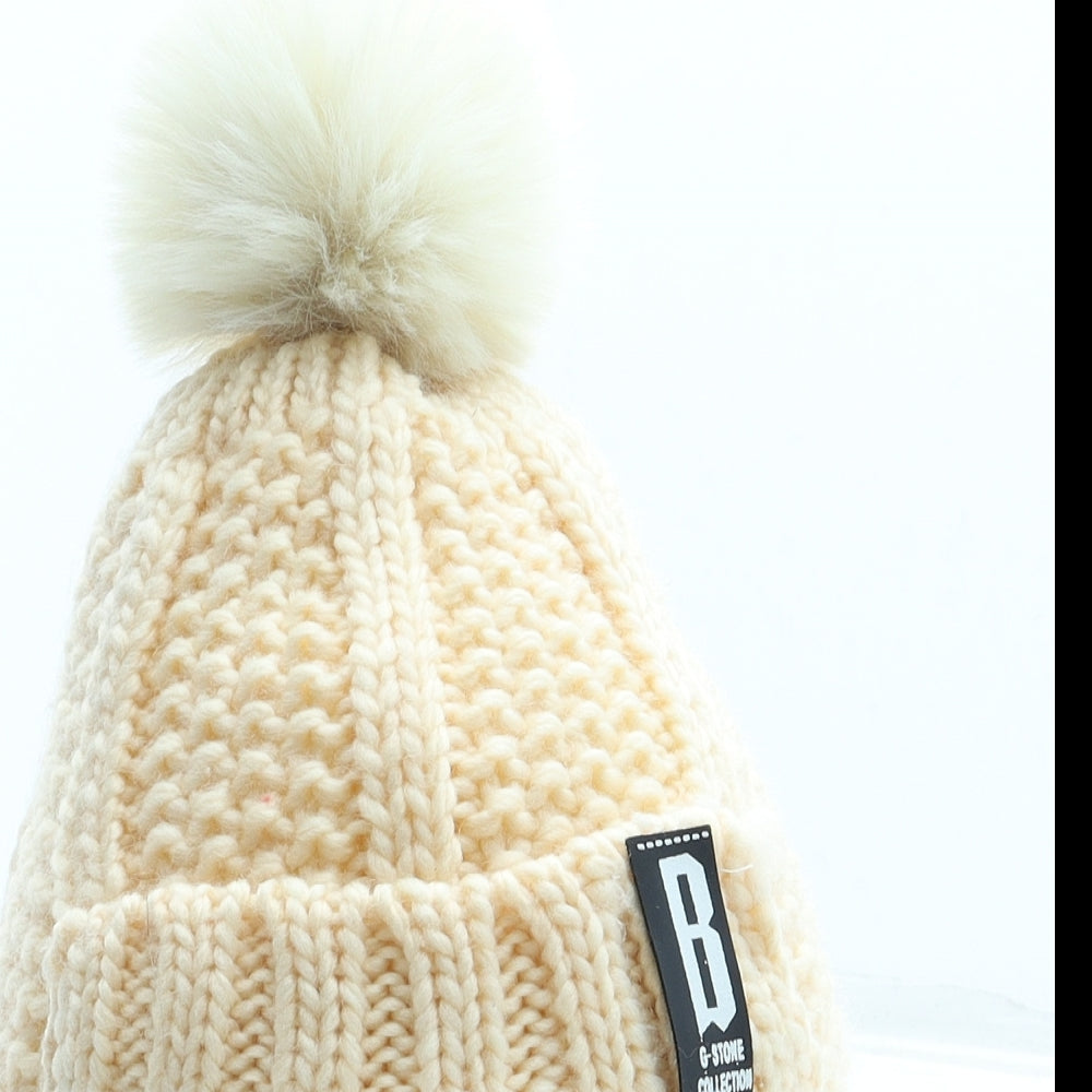 G-Stone Winter Collection Womens Pink Acrylic Balaclava One Size - Pom Pom