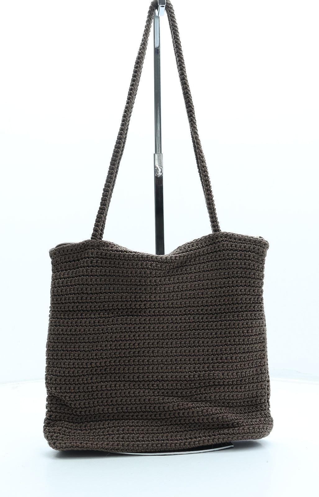 Preworn Womens Brown Polyester Shoulder Bag Size Small