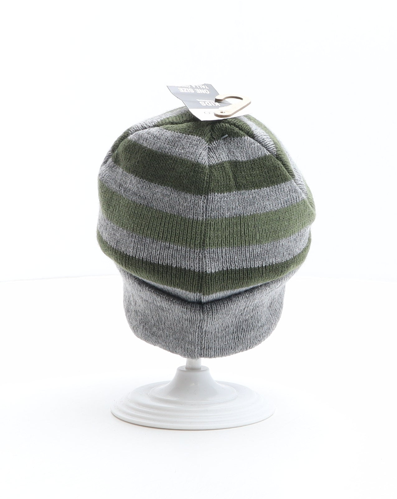 PEP&CO Boys Multicoloured Striped Acrylic Beanie One Size