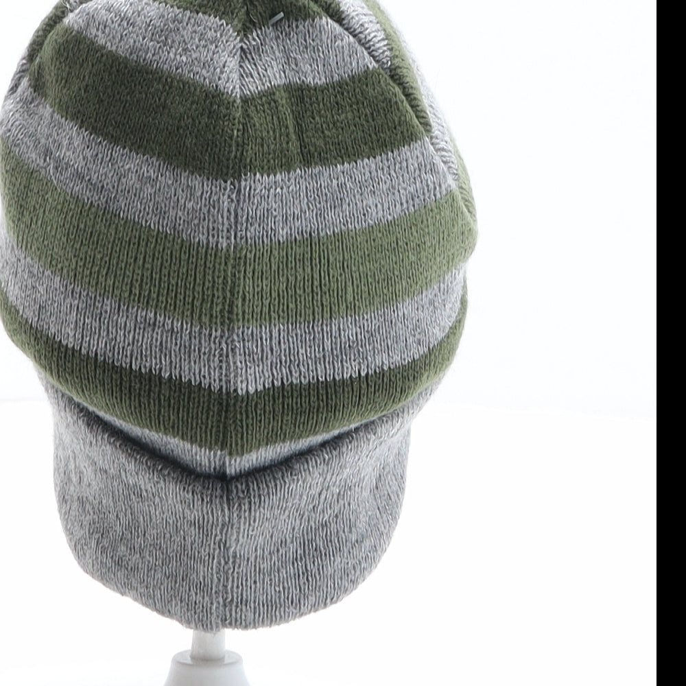 PEP&CO Boys Multicoloured Striped Acrylic Beanie One Size