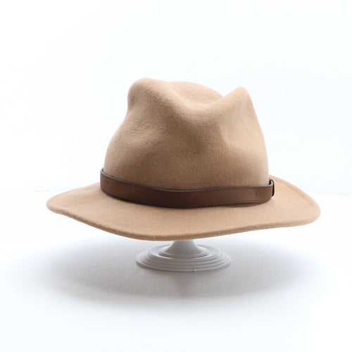 Preworn Mens Brown Wool Fedora Size S