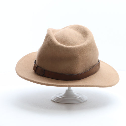 Preworn Mens Brown Wool Fedora Size S