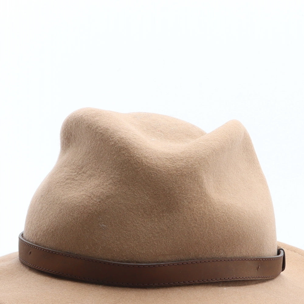 Preworn Mens Brown Wool Fedora Size S