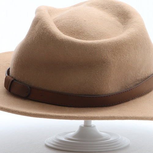 Preworn Mens Brown Wool Fedora Size S