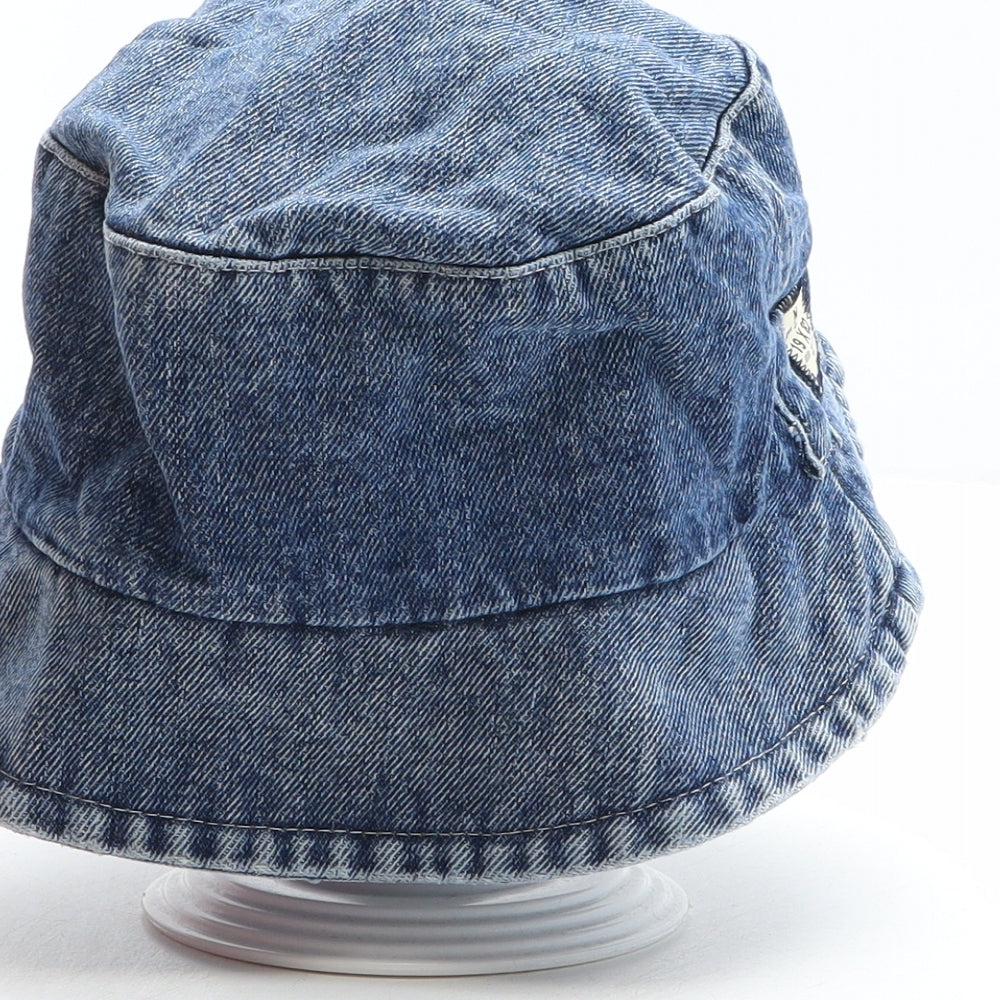 NEXT Girls Blue 100% Cotton Bucket Hat One Size - Star Detail