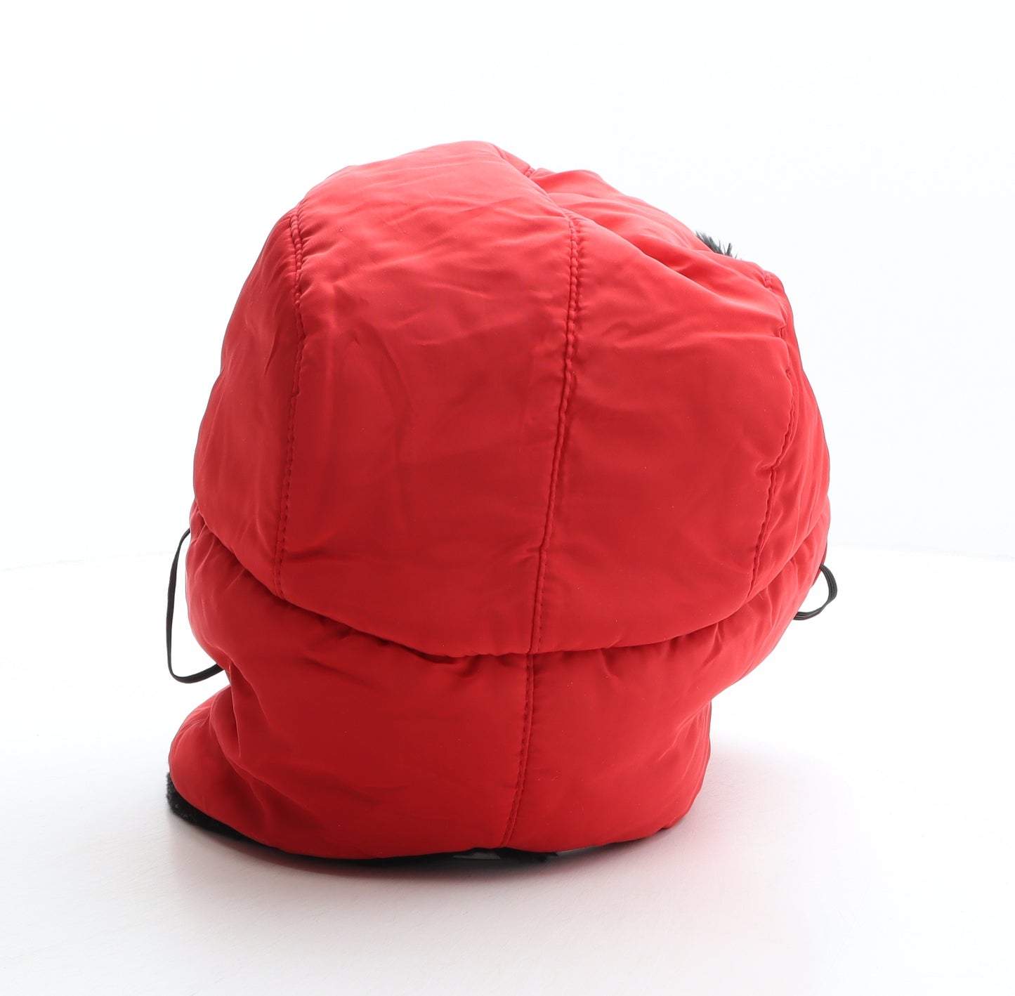 Preworn Mens Red Polyester Trapper Hat One Size