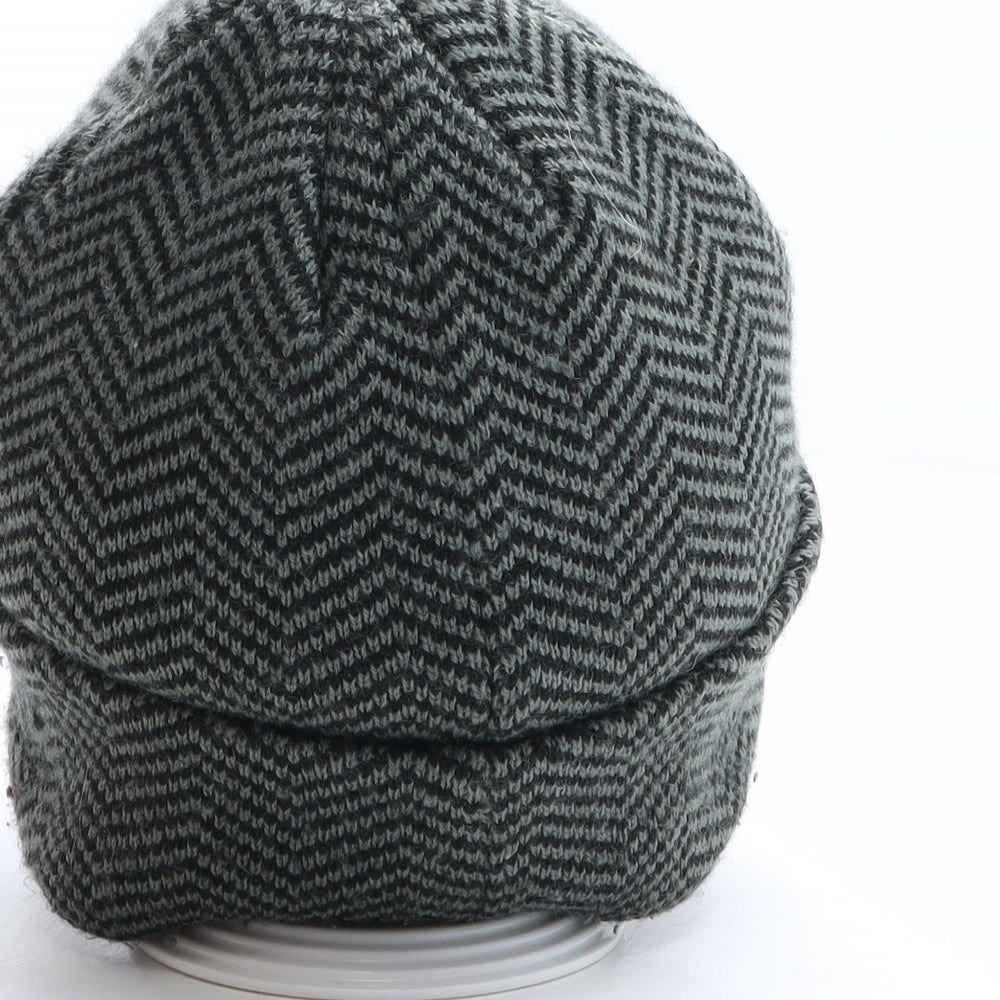 O'Neill Mens Grey Herringbone Acrylic Beanie One Size