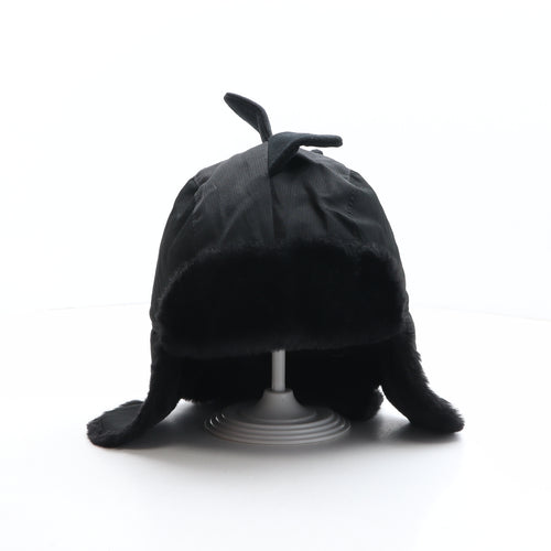 NEXT Boys Black Polyester Trapper Hat One Size - Dinosaur spikes design
