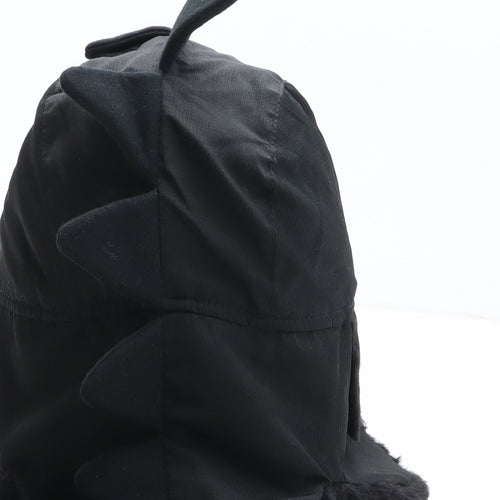 NEXT Boys Black Polyester Trapper Hat One Size - Dinosaur spikes design