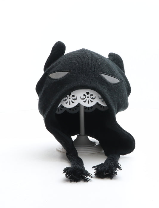 Primark Boys Black Acrylic Bonnet Size M - Batman, DC, Reflective