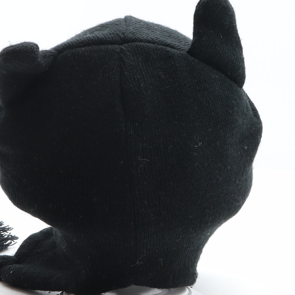 Primark Boys Black Acrylic Bonnet Size M - Batman, DC, Reflective