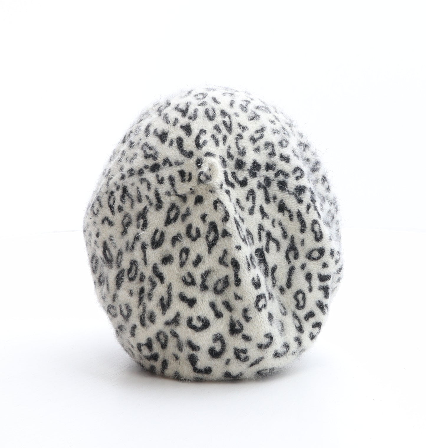 Preworn Womens Multicoloured Animal Print Acrylic Beret One Size - Leopard print