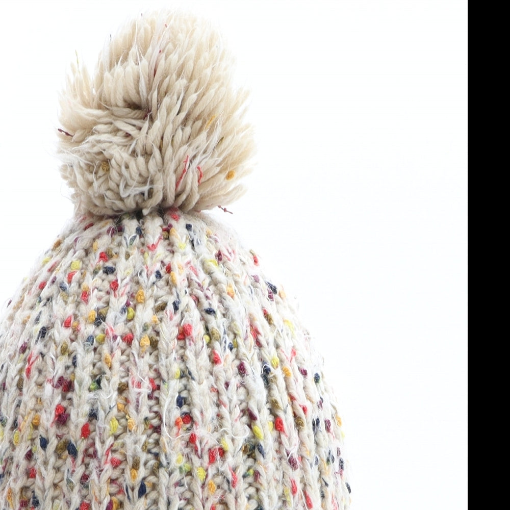 Zara Womens Multicoloured Acrylic Bobble Hat One Size