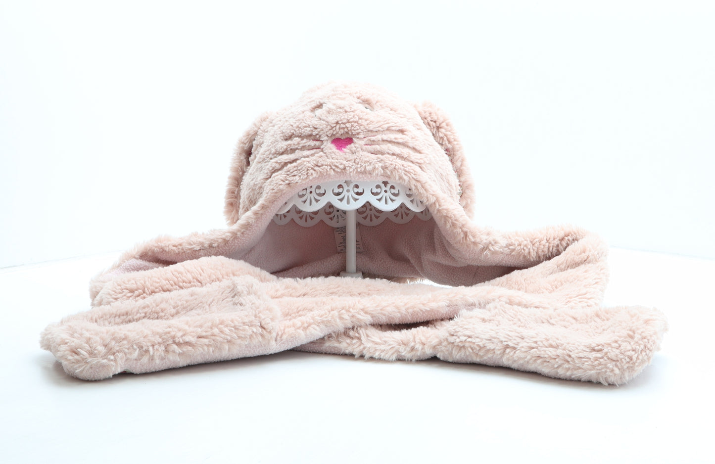 F&F Girls Pink Polyester Bonnet Size L - Bunny design