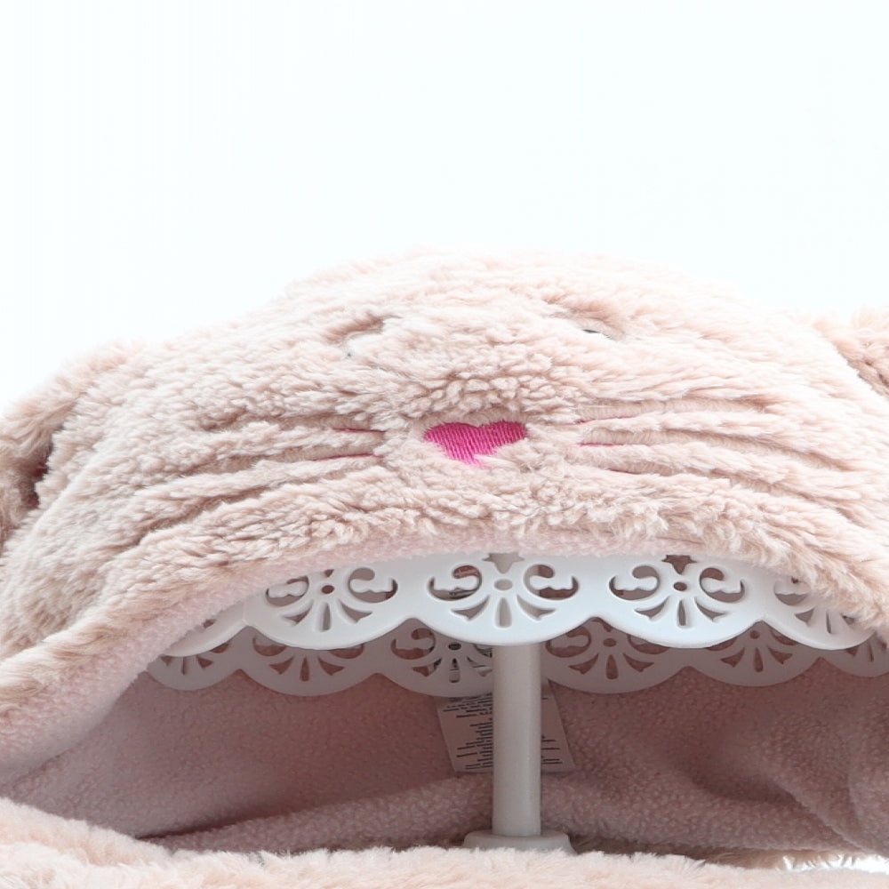 F&F Girls Pink Polyester Bonnet Size L - Bunny design