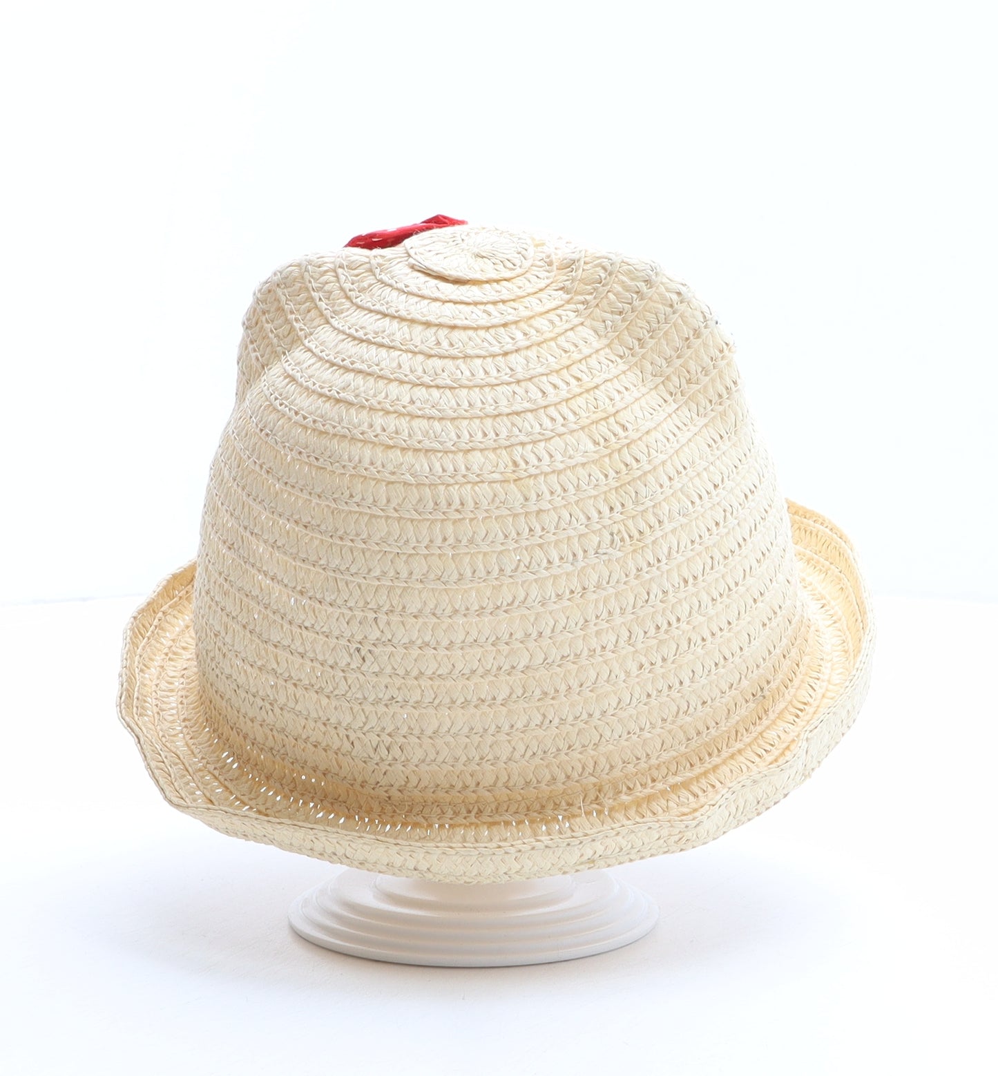 George Womens Beige Paper Trilby One Size - Cat design