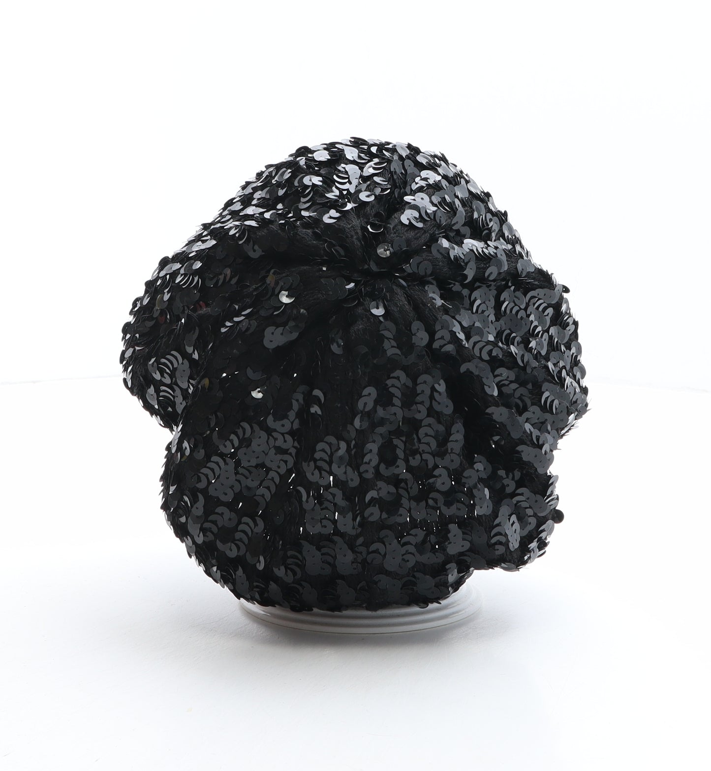 Preworn Womens Black Acrylic Beret One Size