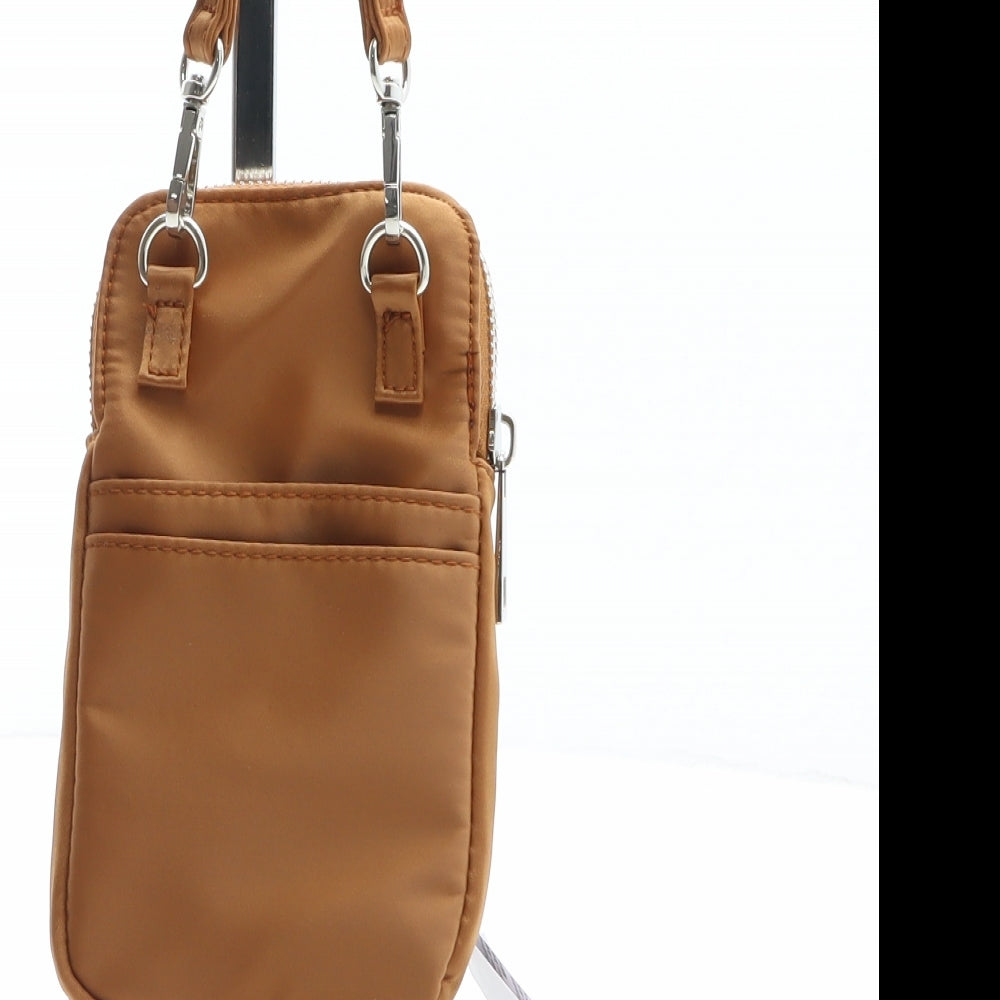 Topshop Womens Brown Solid Polyester Crossbody Size Mini