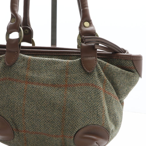 Toggi Womens Green Herringbone Polyester Shoulder Bag Size Medium