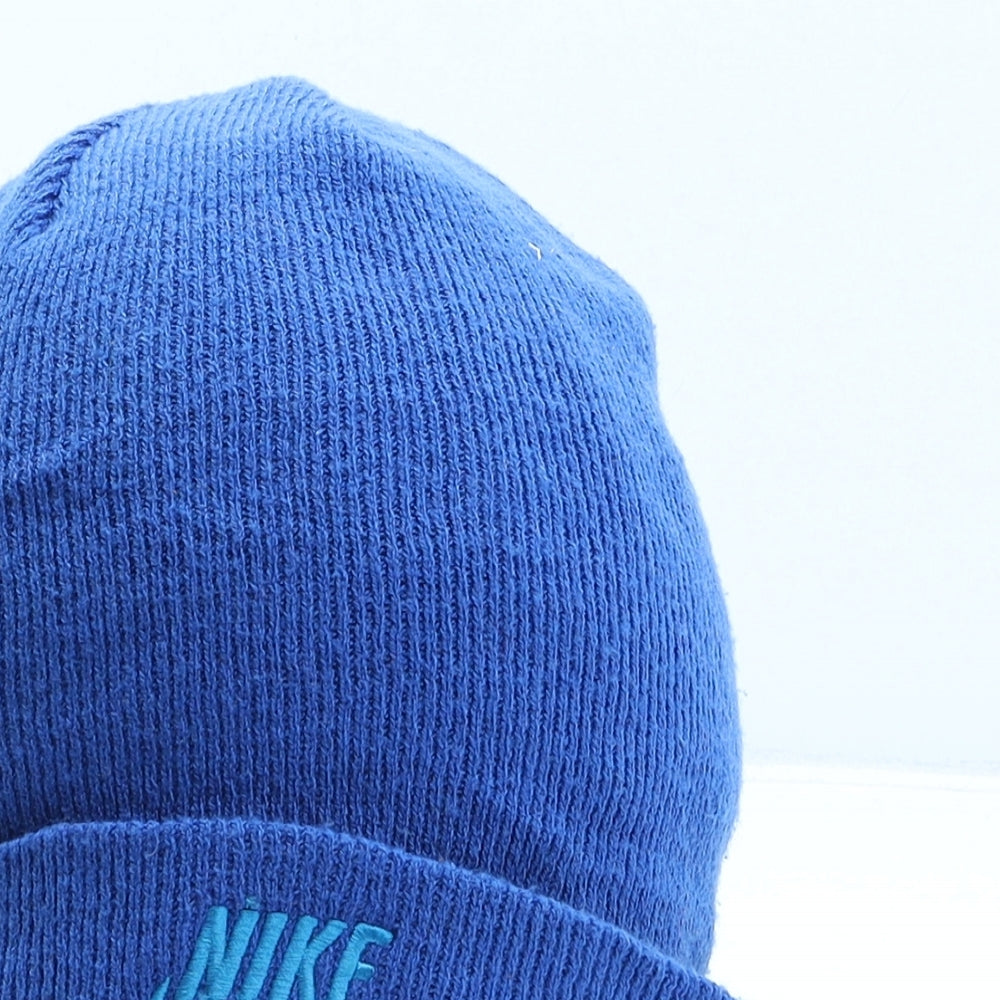 Nike Mens Blue Acrylic Beanie One Size