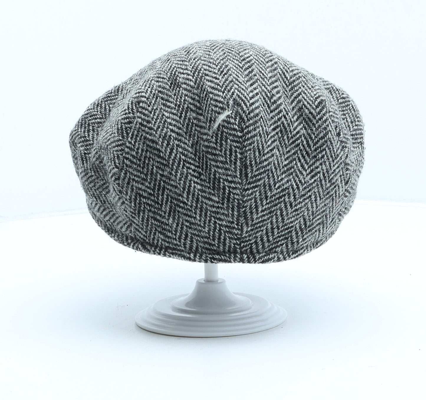 Failsworth Mens Grey Herringbone Polyester Flat Cap One Size