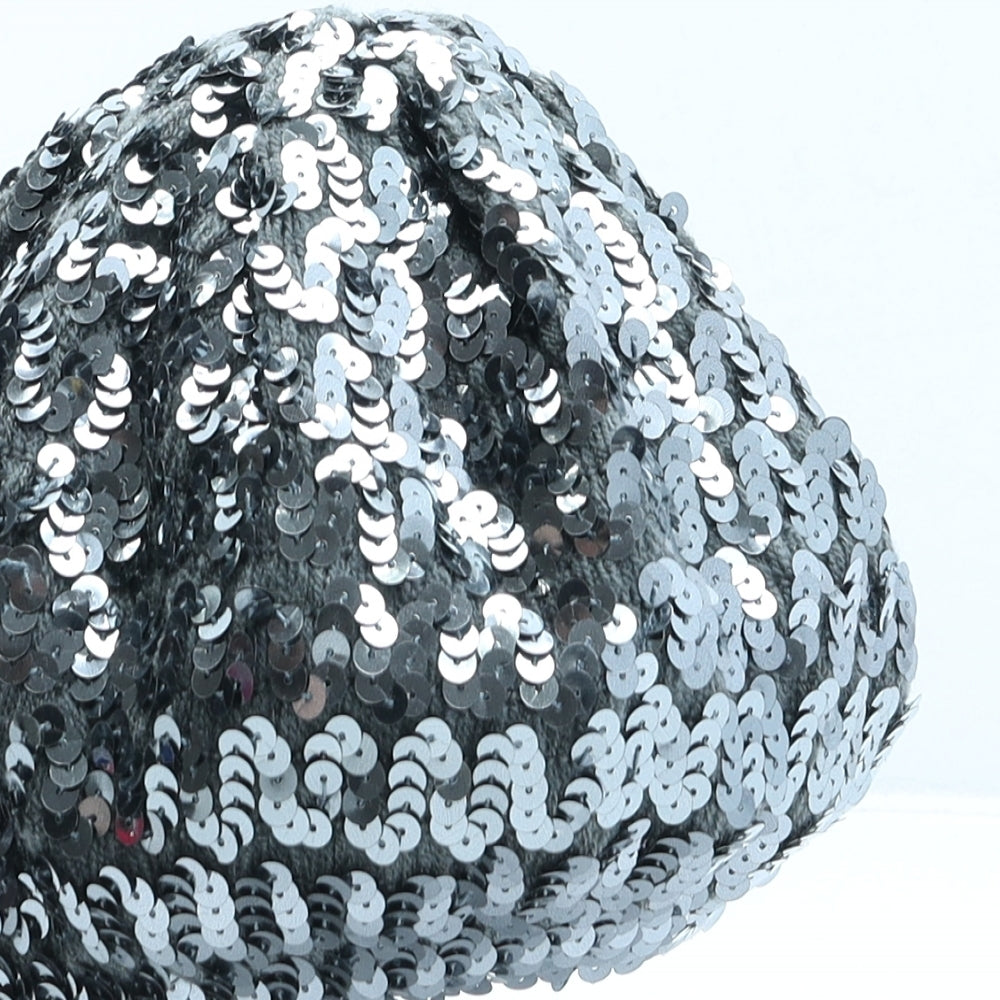 Preworn Womens Silver Acrylic Beanie One Size