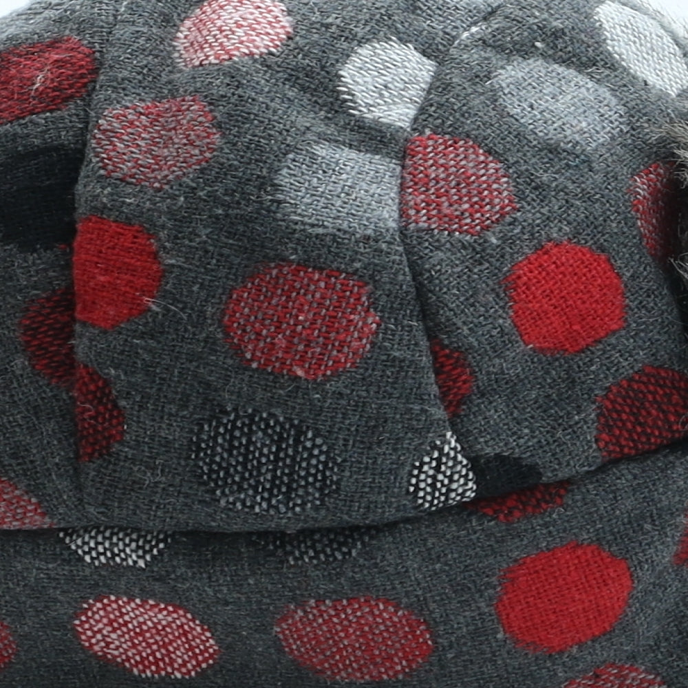 Hawkins Womens Grey Polka Dot Polyester Trapper Hat One Size