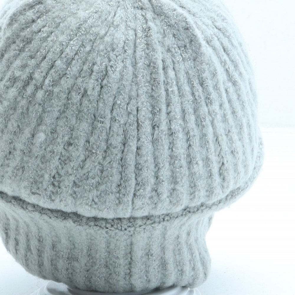Faith Womens Grey Acrylic Beanie One Size