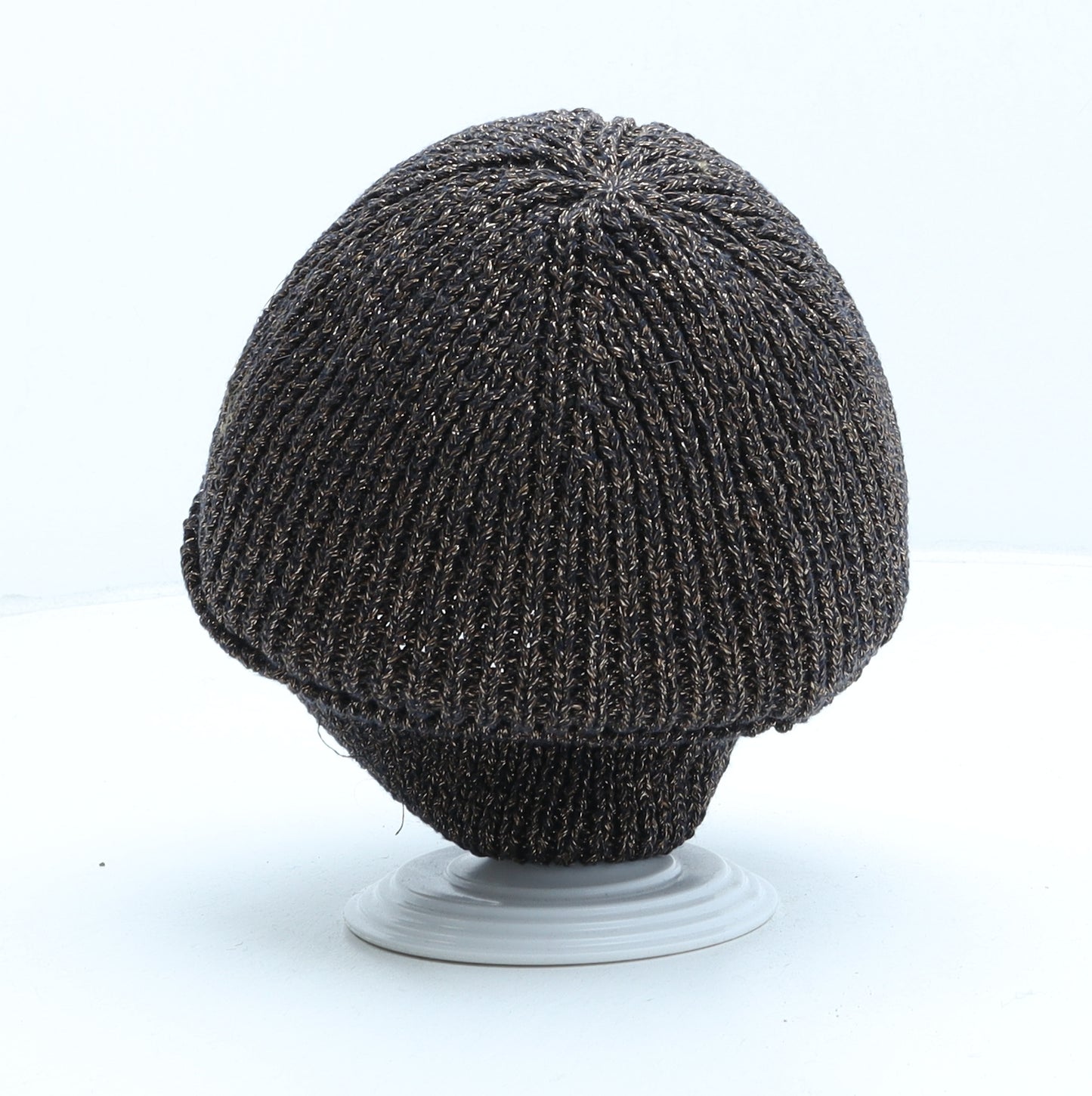 H&M Womens Brown Cotton Beanie One Size