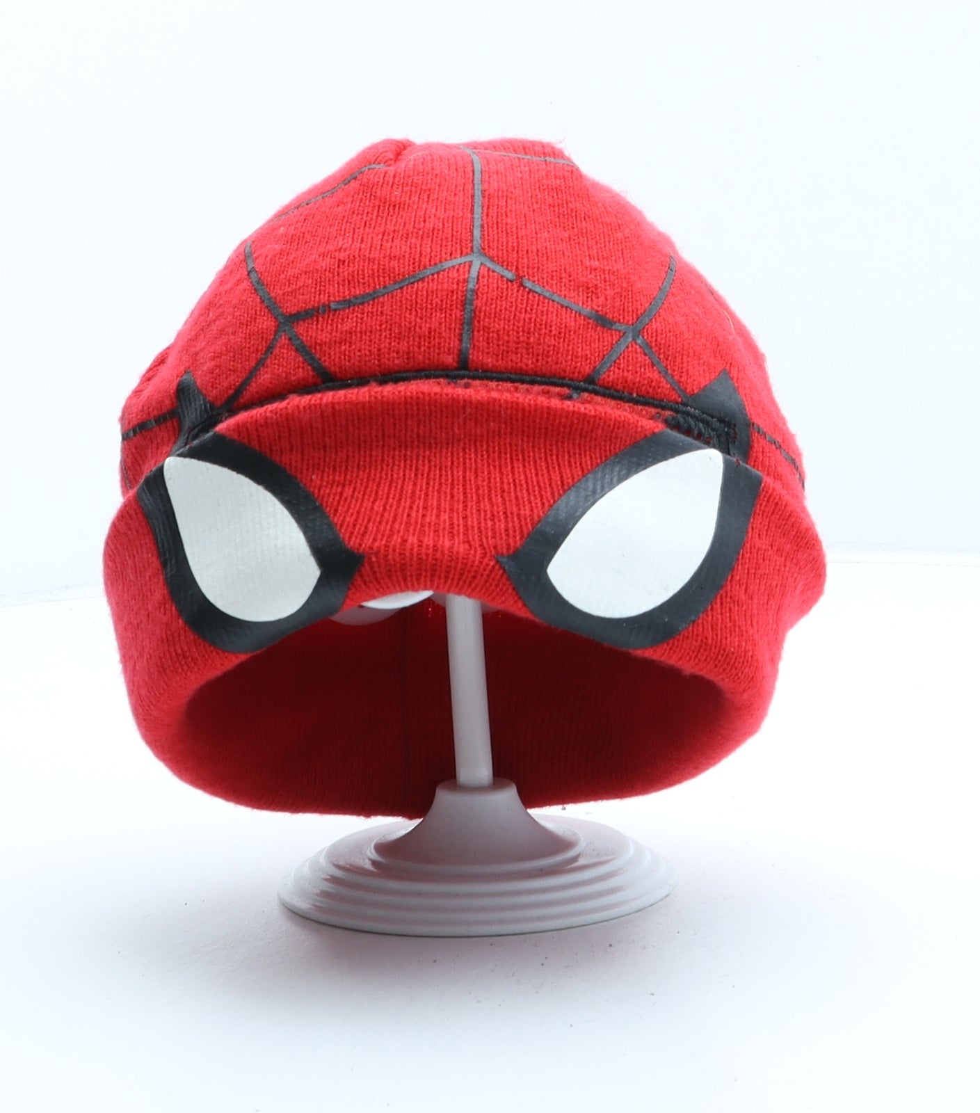 George Boys Red Geometric Acrylic Beanie One Size - Spiderman