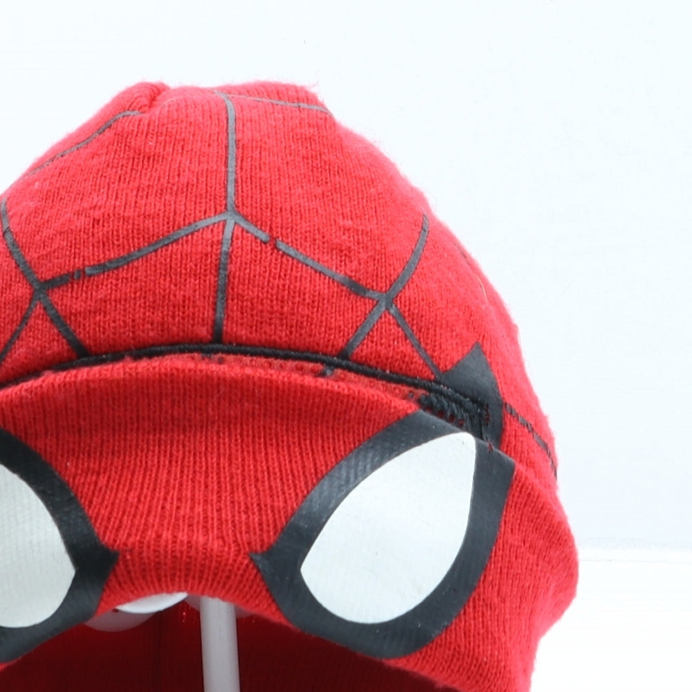 George Boys Red Geometric Acrylic Beanie One Size - Spiderman