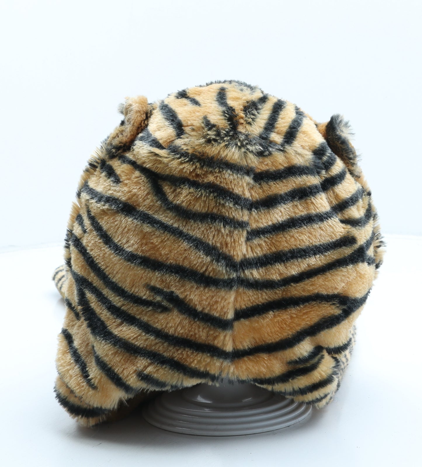 George Boys Orange Animal Print Polyester Beanie One Size - Tiger