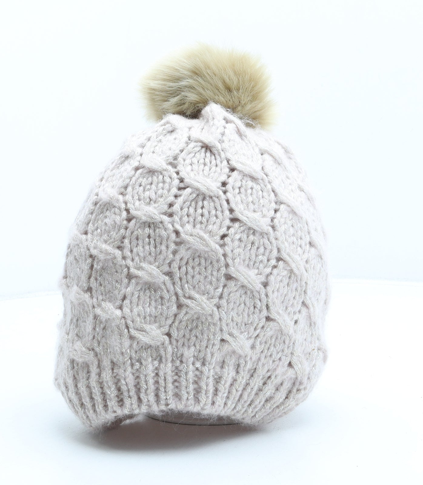 Marks and Spencer Womens Pink Acrylic Bobble Hat One Size