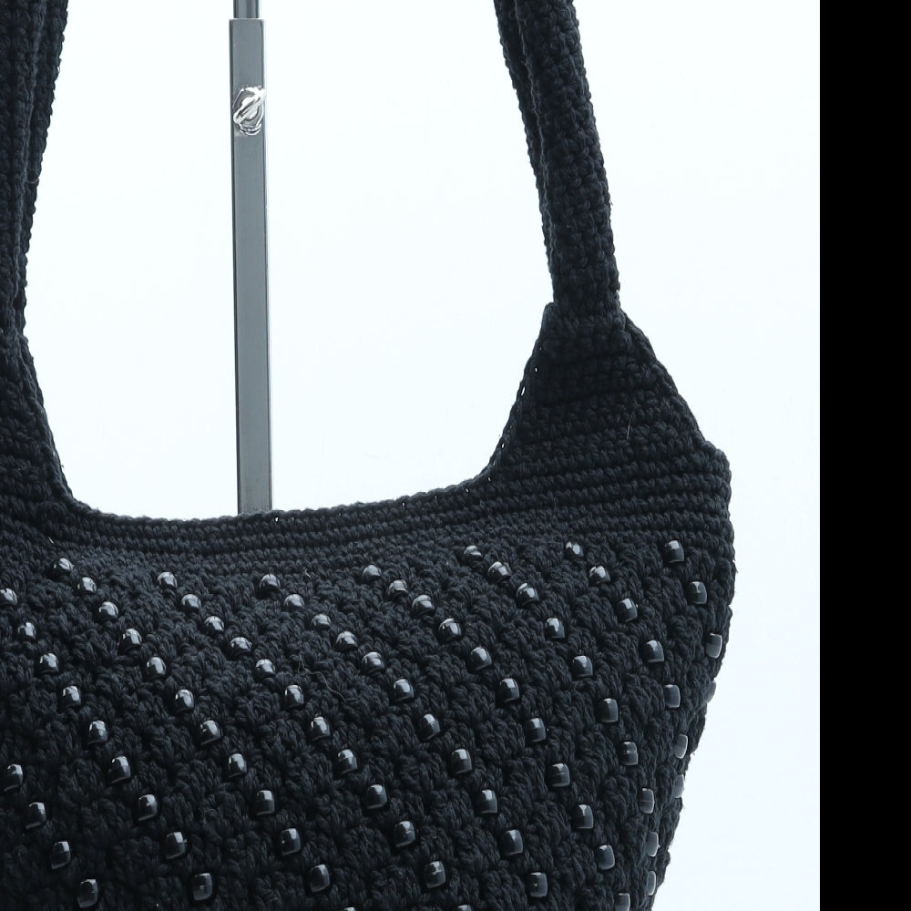 Preworn Womens Black Polyester Tote Size Medium