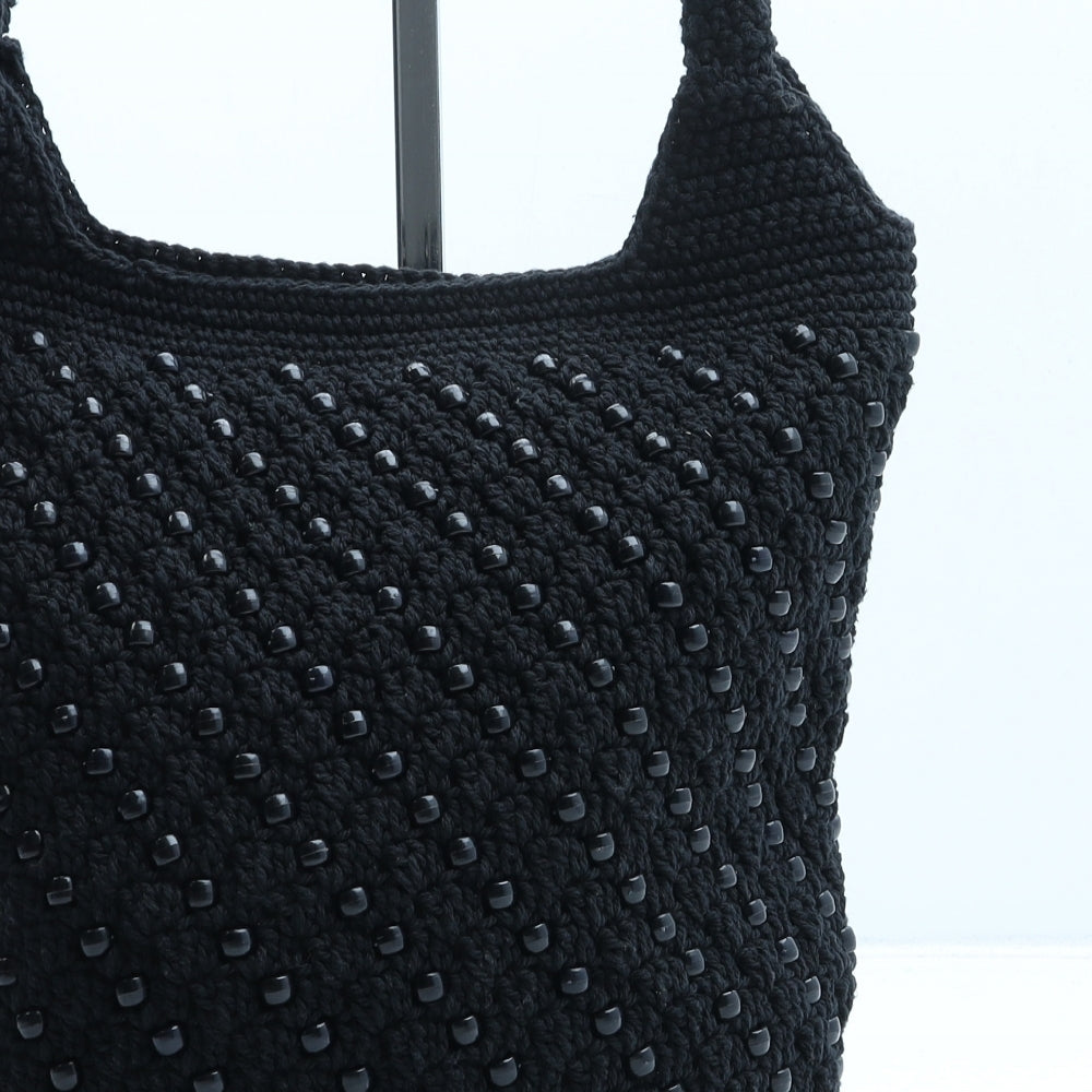 Preworn Womens Black Polyester Tote Size Medium