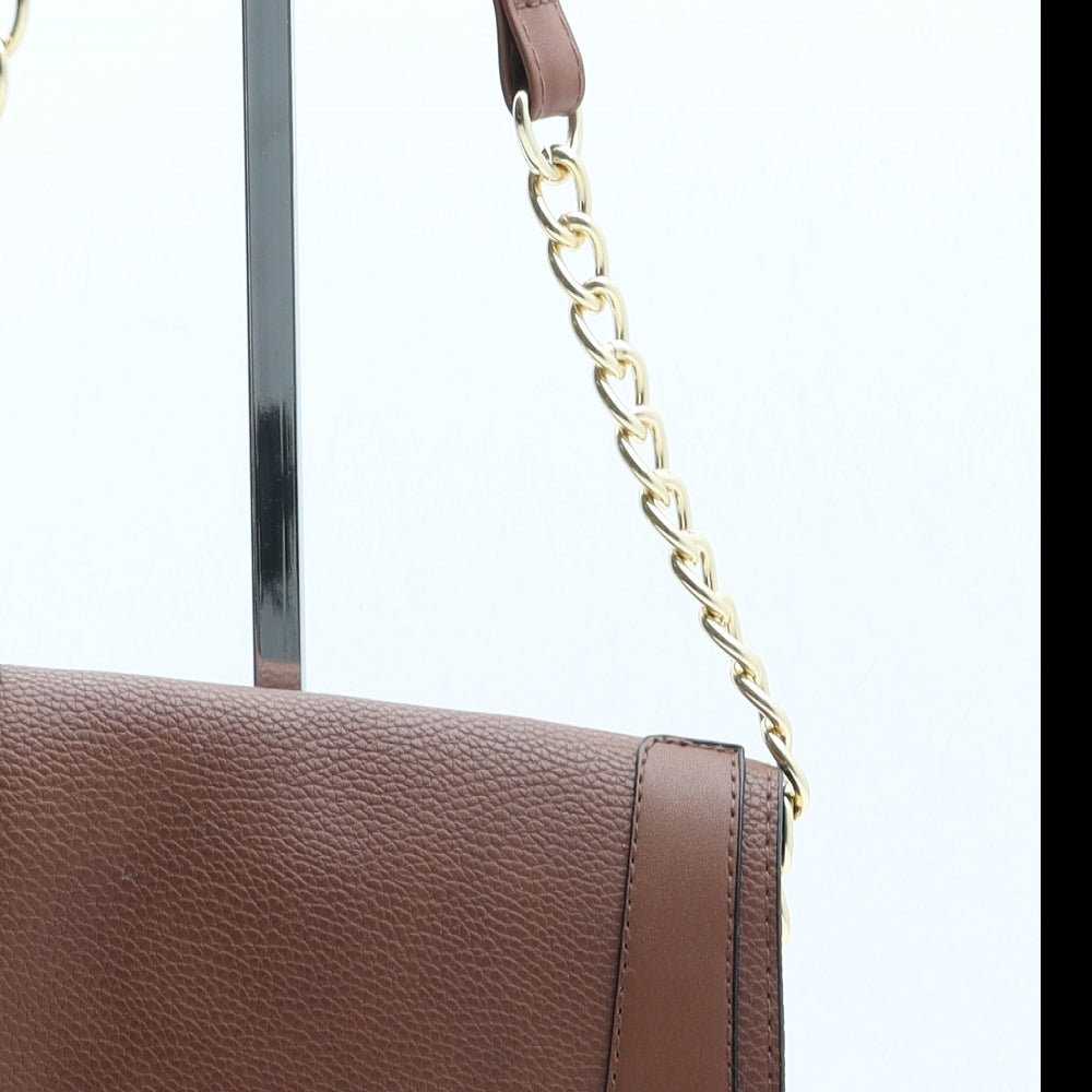 Primark Womens Brown Polyurethane Crossbody Size Small