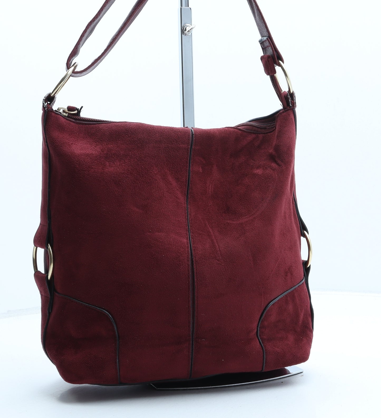 Preworn Womens Purple Polyurethane Crossbody Size Medium