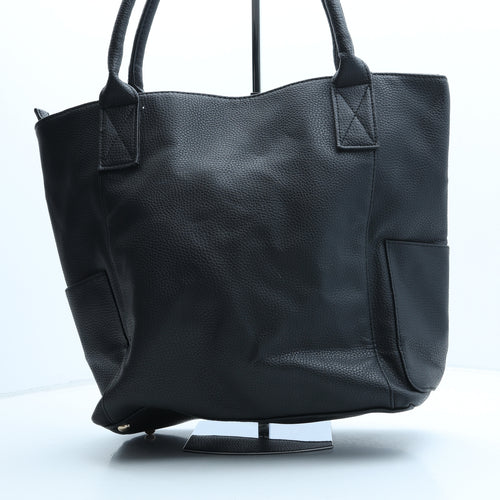 Atmosphere Womens Black Check PVC Top Handle Bag Size Large