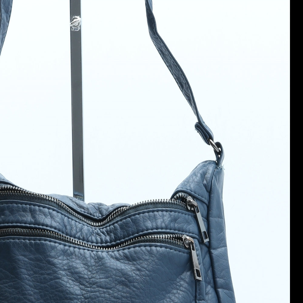 TU Womens Blue Polyurethane Crossbody Size Medium