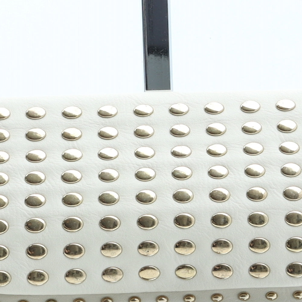 Topshop Womens Beige Polyurethane Clutch Size Small
