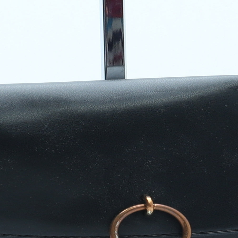 NAF NAF Womens Black Polyurethane Shoulder Bag Size Small